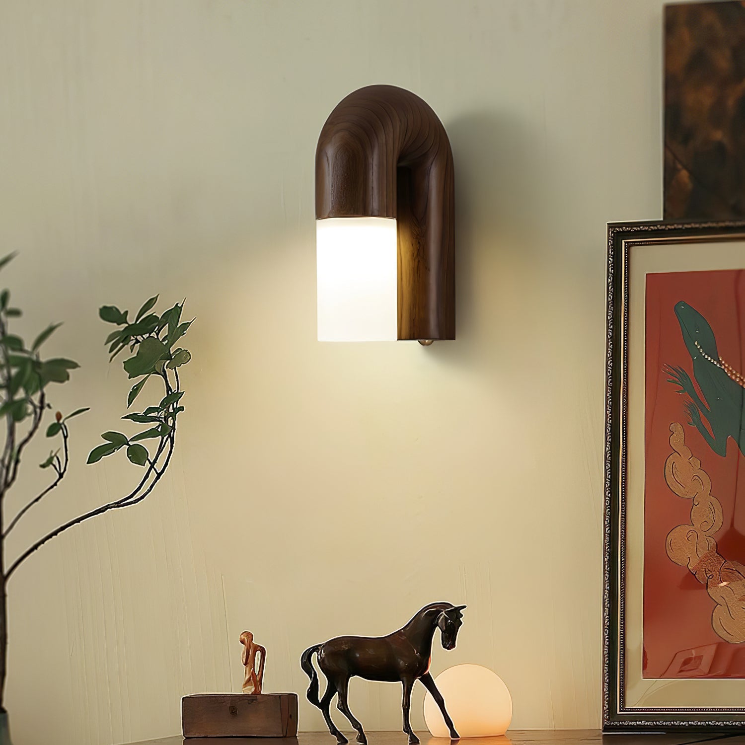 King Modern Minimalist Wood Wall Lamp-Neutral Decor