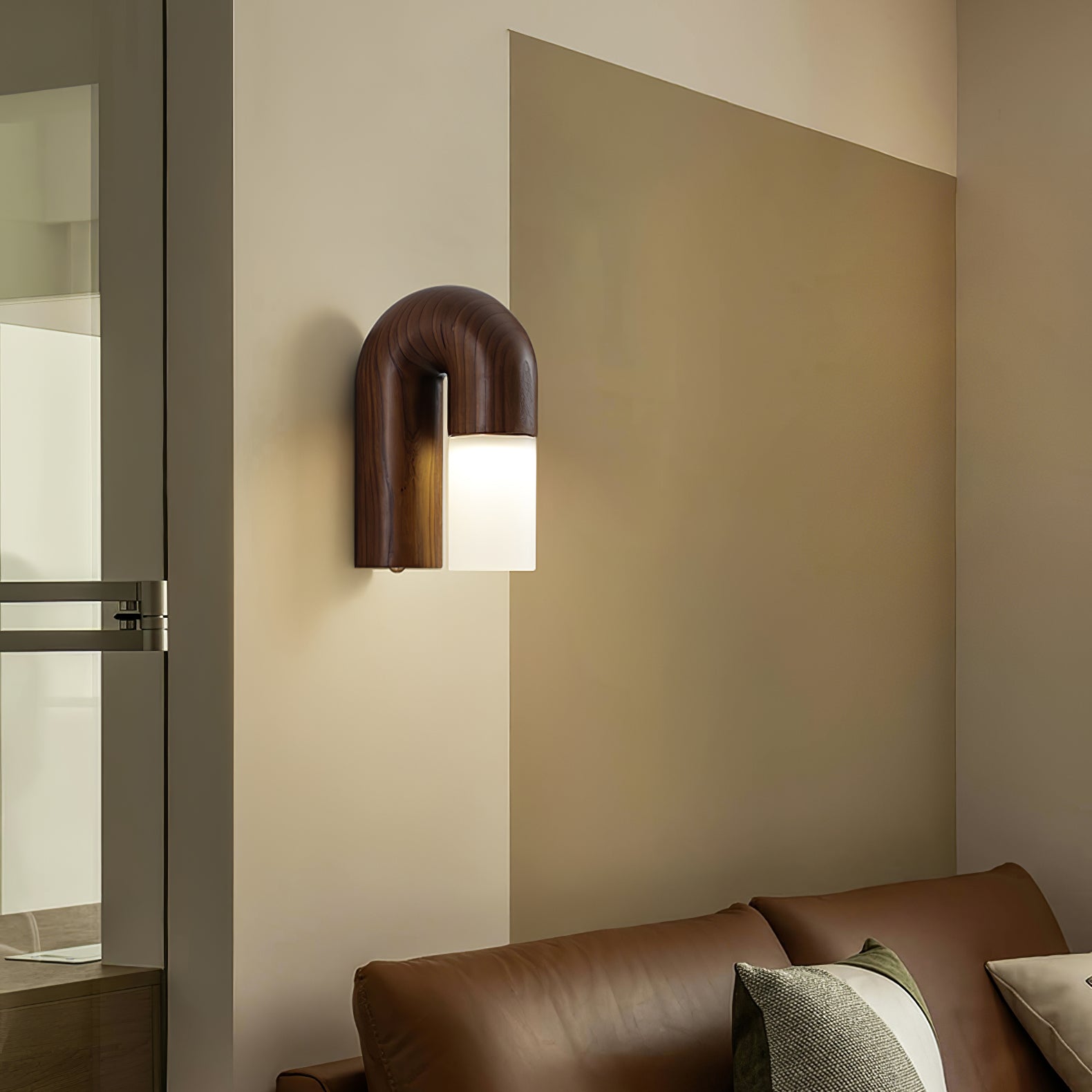 King Modern Minimalist Wood Wall Lamp-Neutral Decor