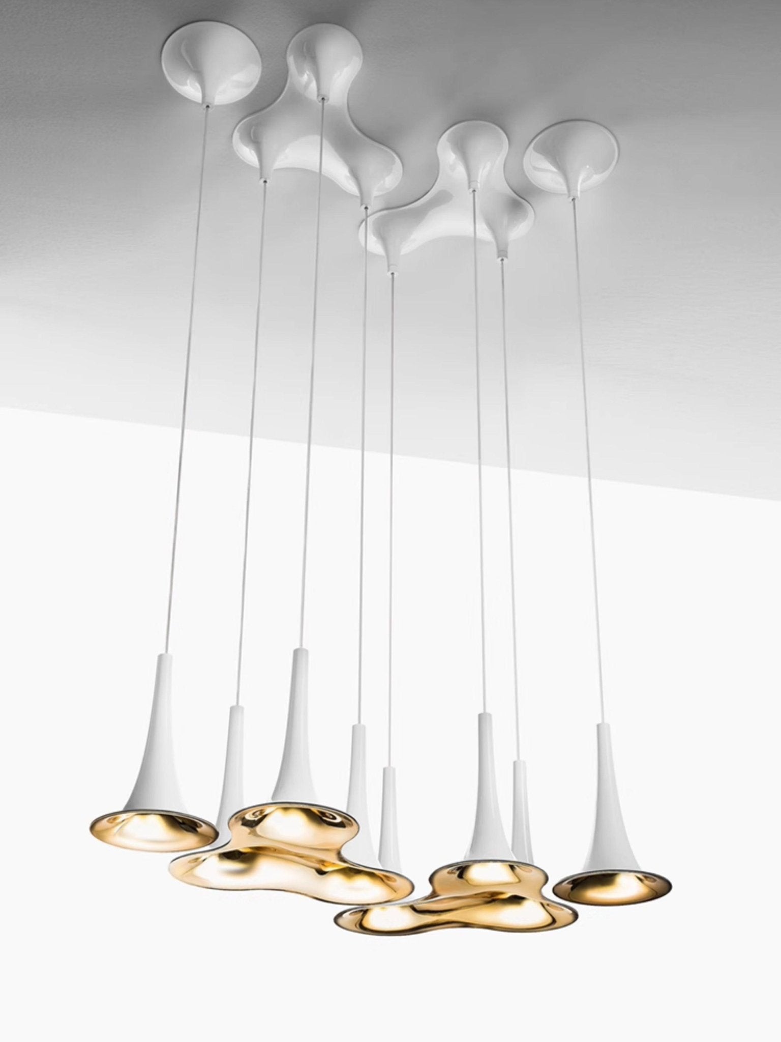 Rominex Pendant Lamp Acrylic Trumpet Shape Contemporary-Neutral Decor