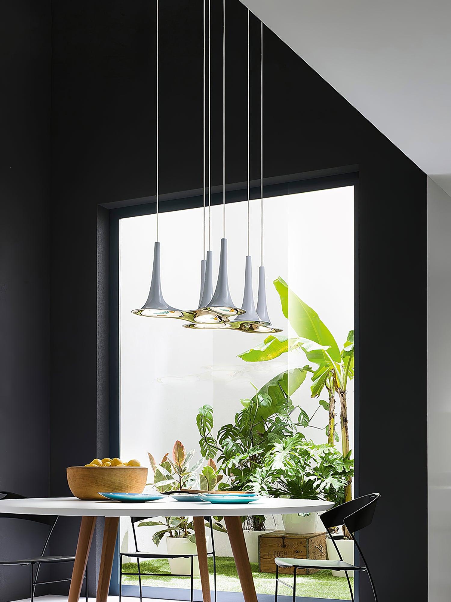Rominex Pendant Lamp Acrylic Trumpet Shape Contemporary-Neutral Decor