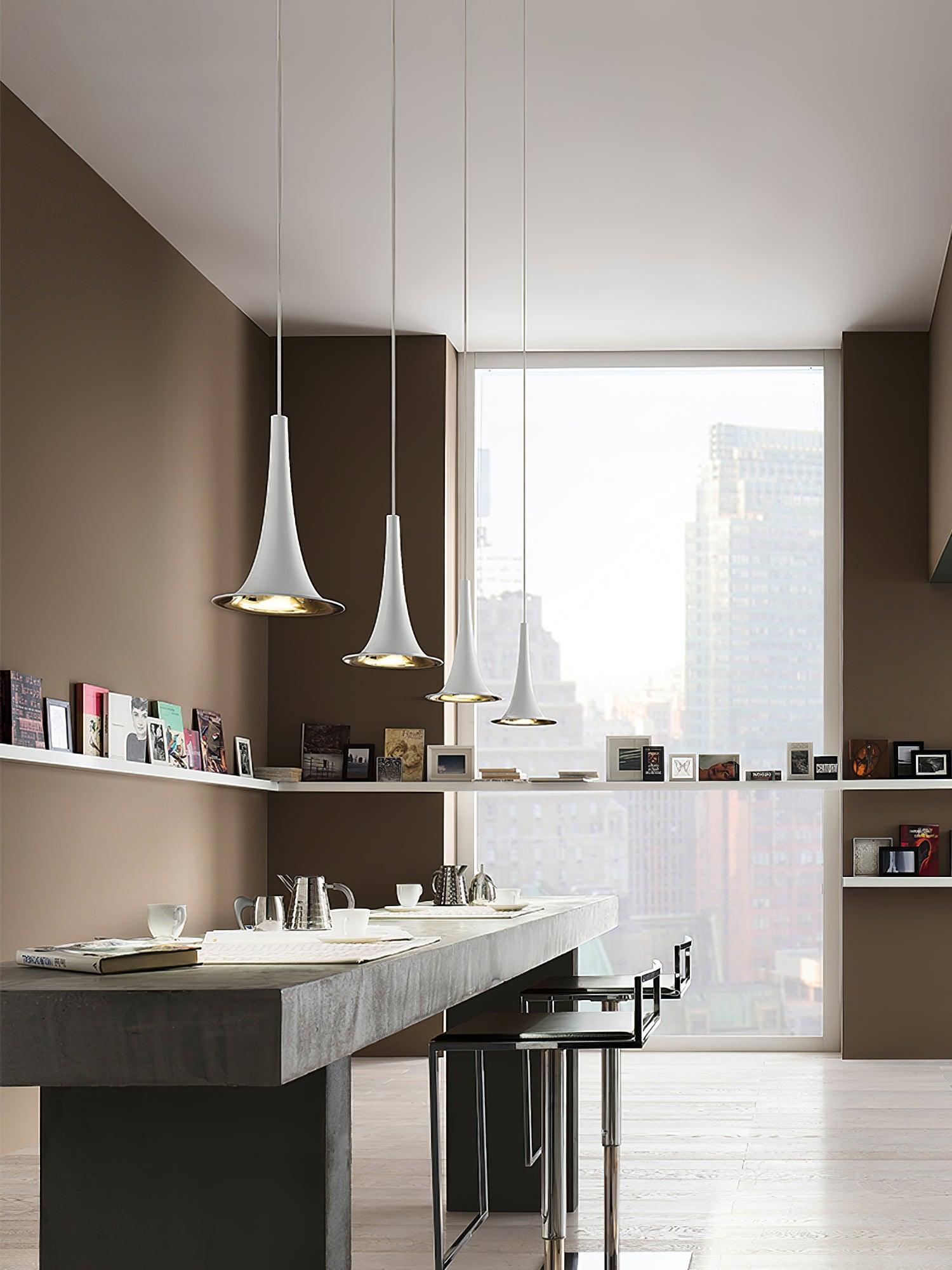 Rominex Pendant Lamp Acrylic Trumpet Shape Contemporary-Neutral Decor