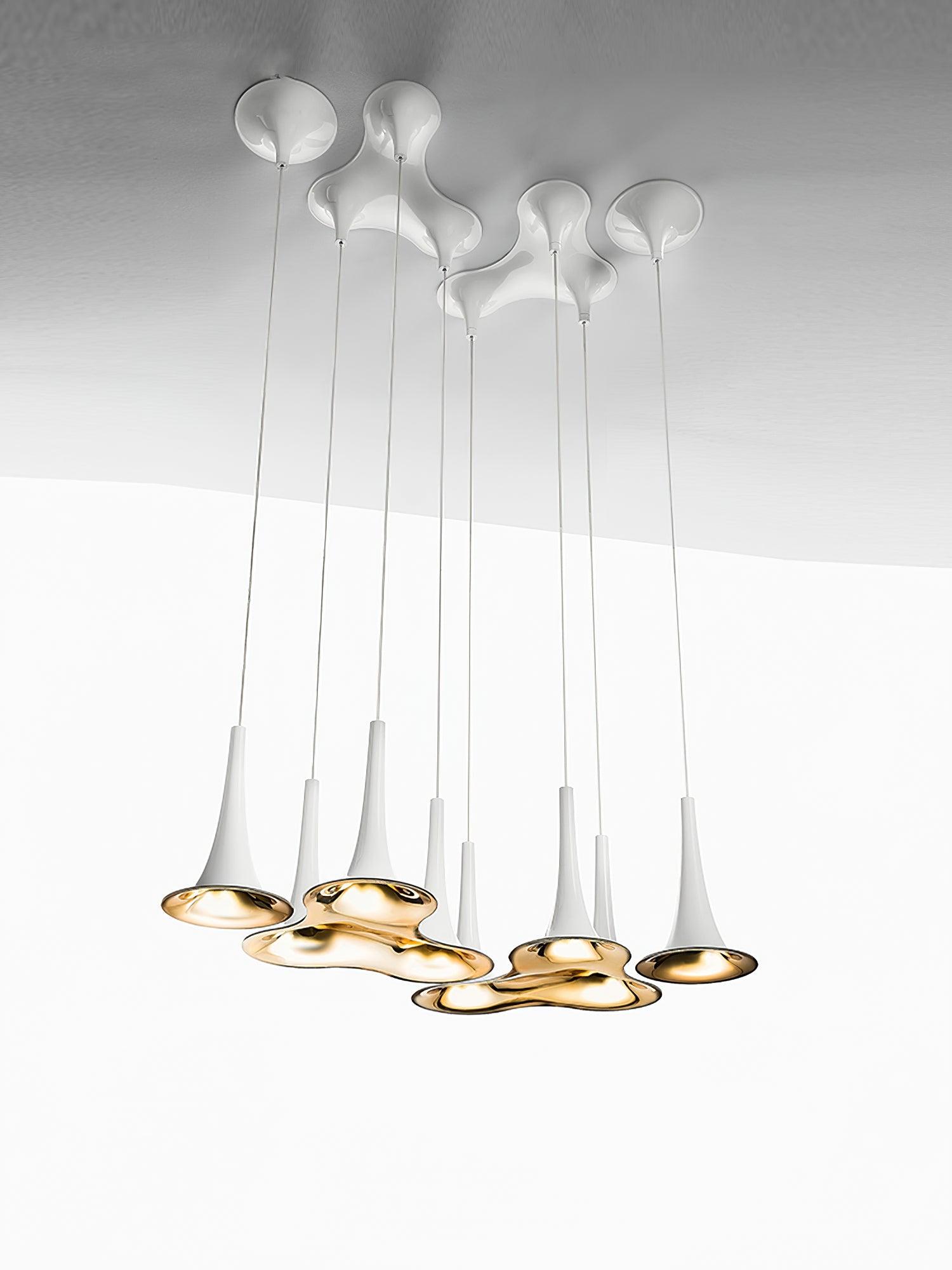 Rominex Pendant Lamp Acrylic Trumpet Shape Contemporary-Neutral Decor