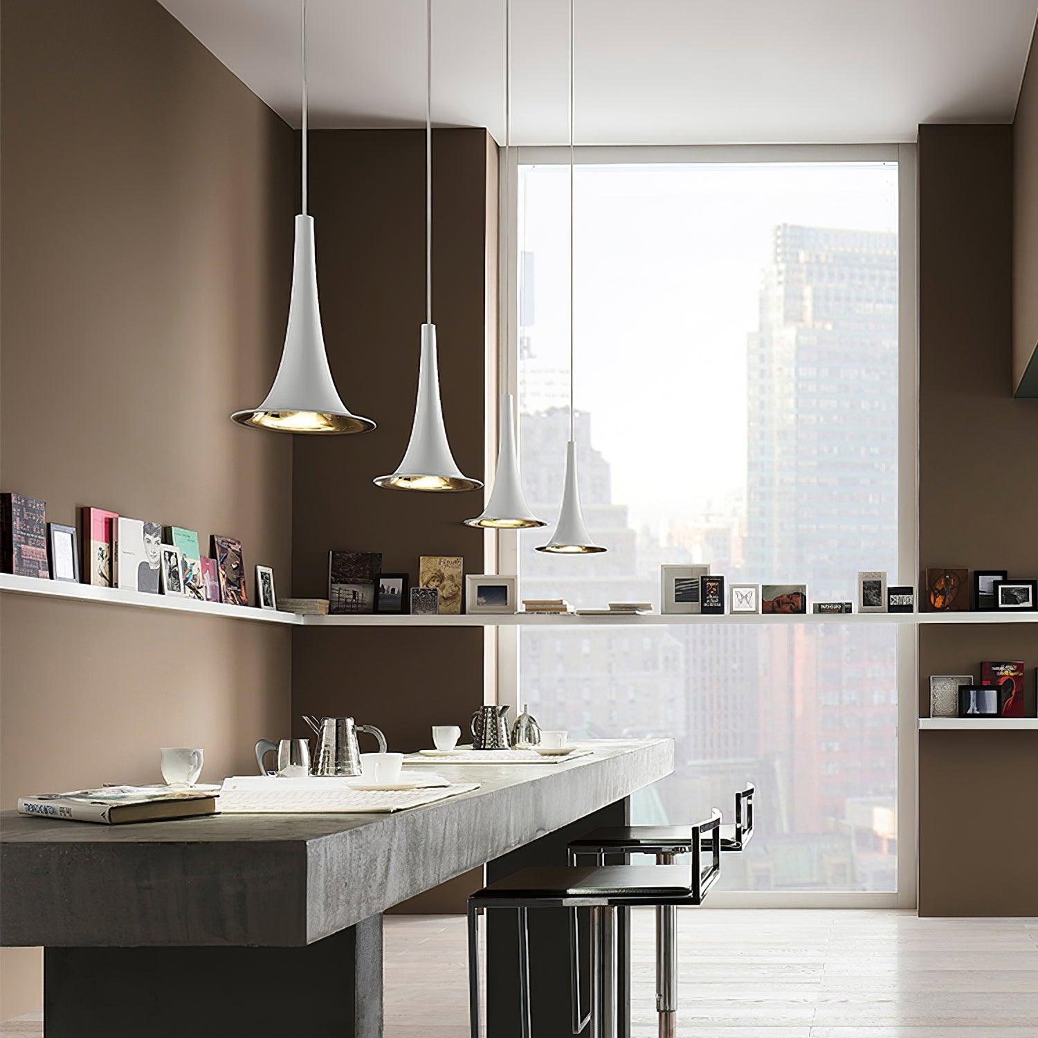 Rominex Pendant Lamp Acrylic Trumpet Shape Contemporary-Neutral Decor