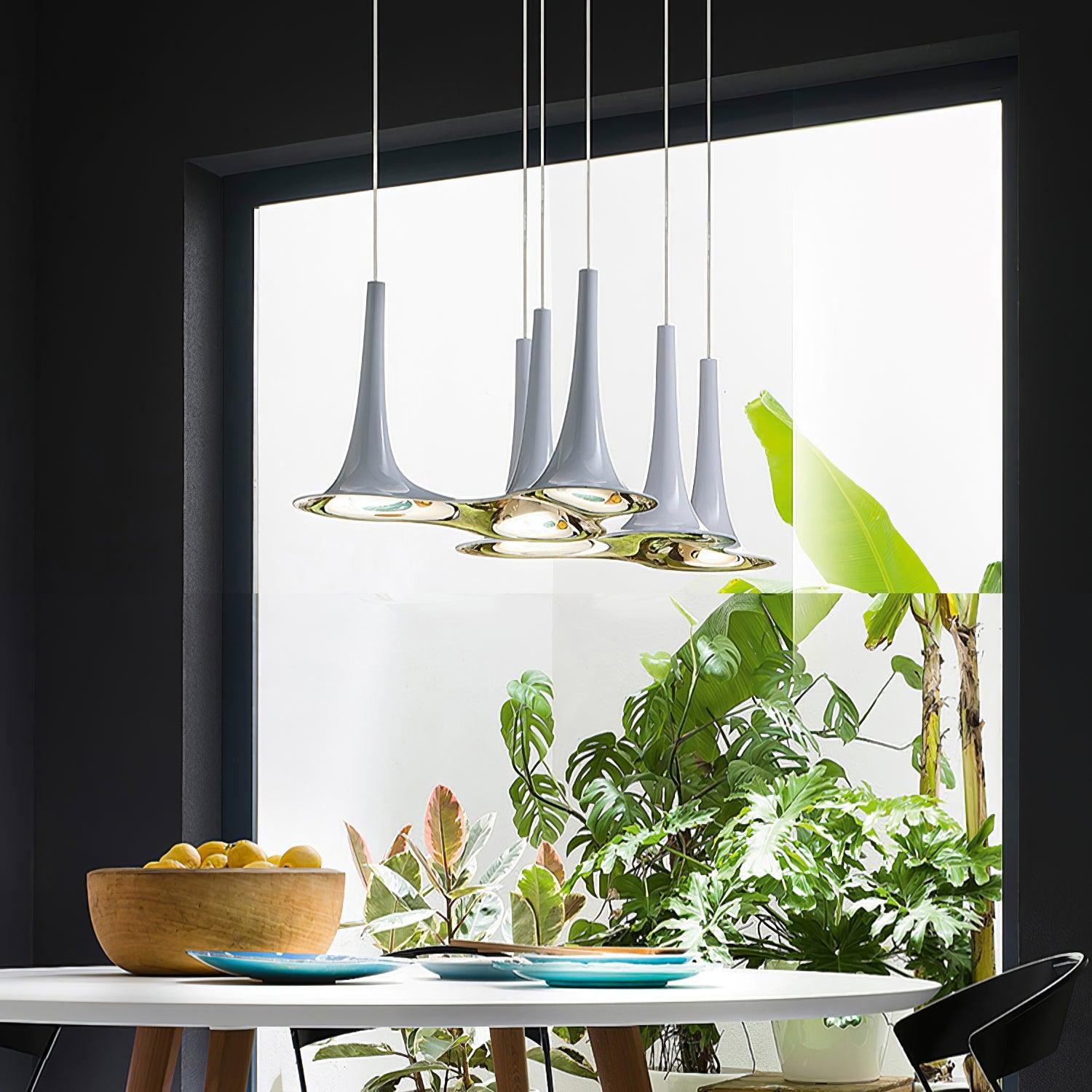 Rominex Pendant Lamp Acrylic Trumpet Shape Contemporary-Neutral Decor