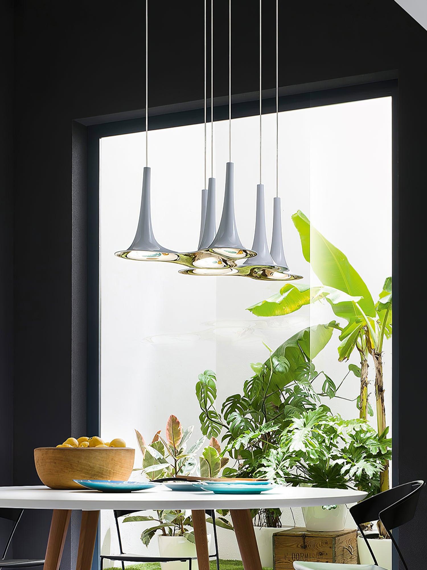 Rominex Pendant Lamp Acrylic Trumpet Shape Contemporary-Neutral Decor