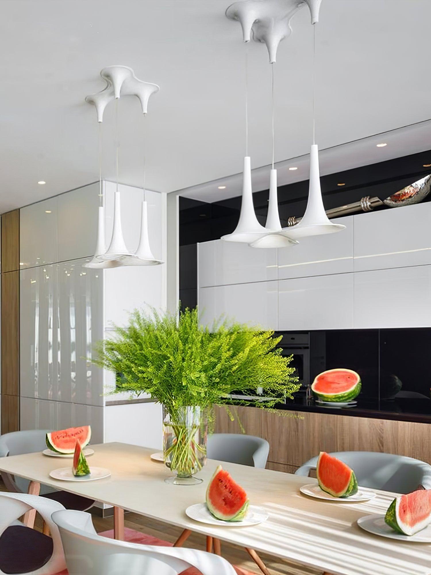 Rominex Pendant Lamp Acrylic Trumpet Shape Contemporary-Neutral Decor