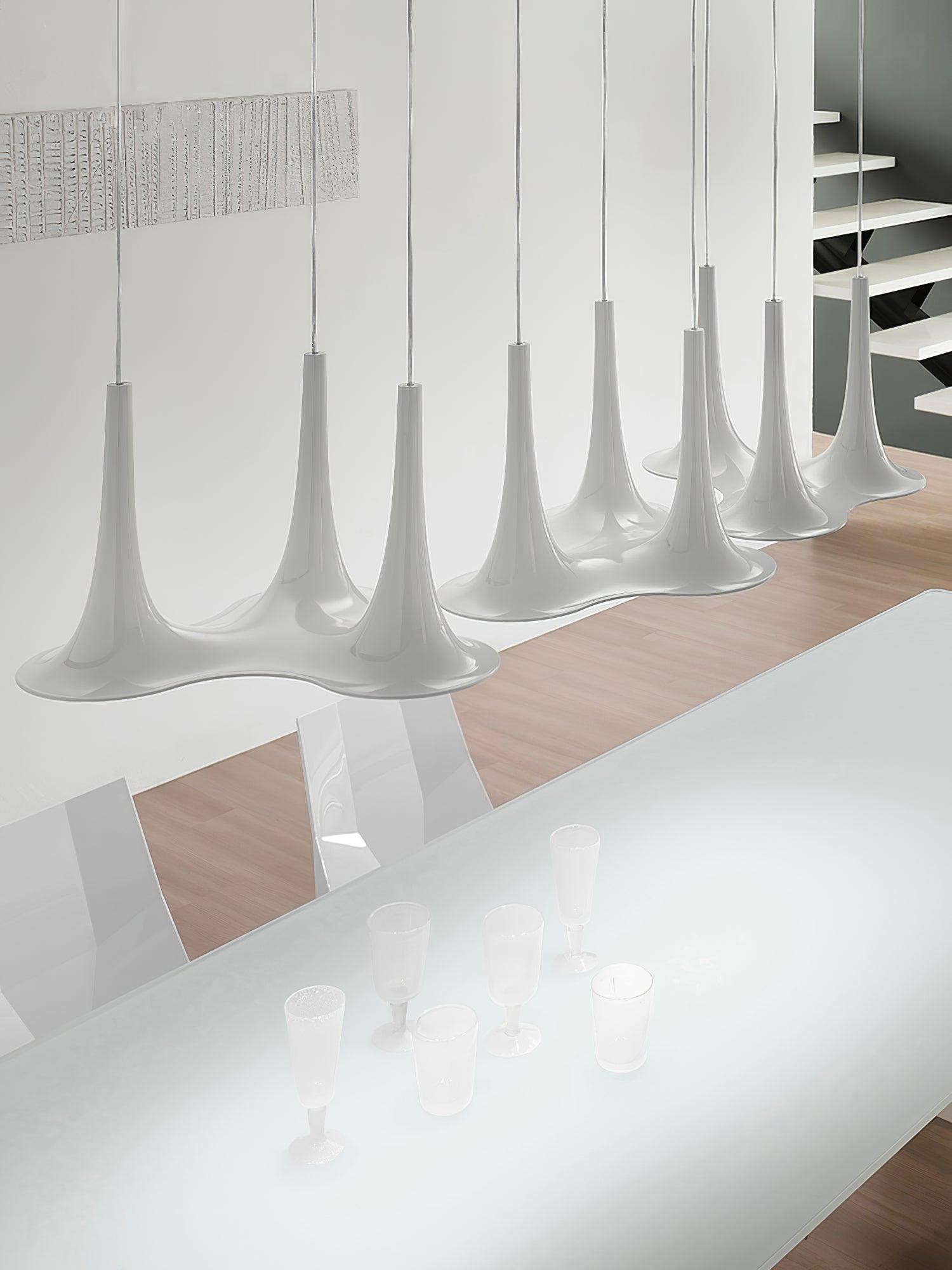 Rominex Pendant Lamp Acrylic Trumpet Shape Contemporary-Neutral Decor