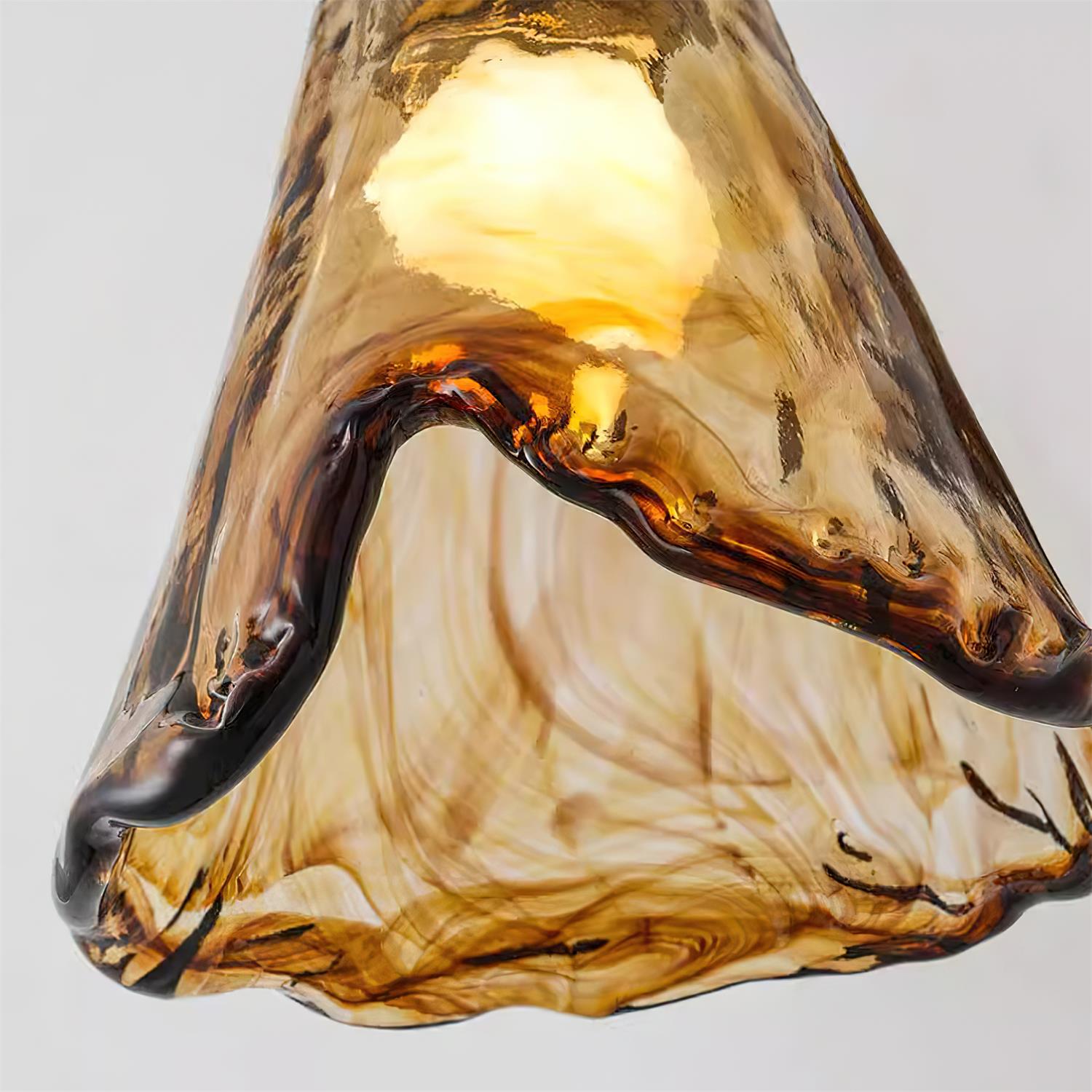 Velimo Amber Glass Flush Mount Light