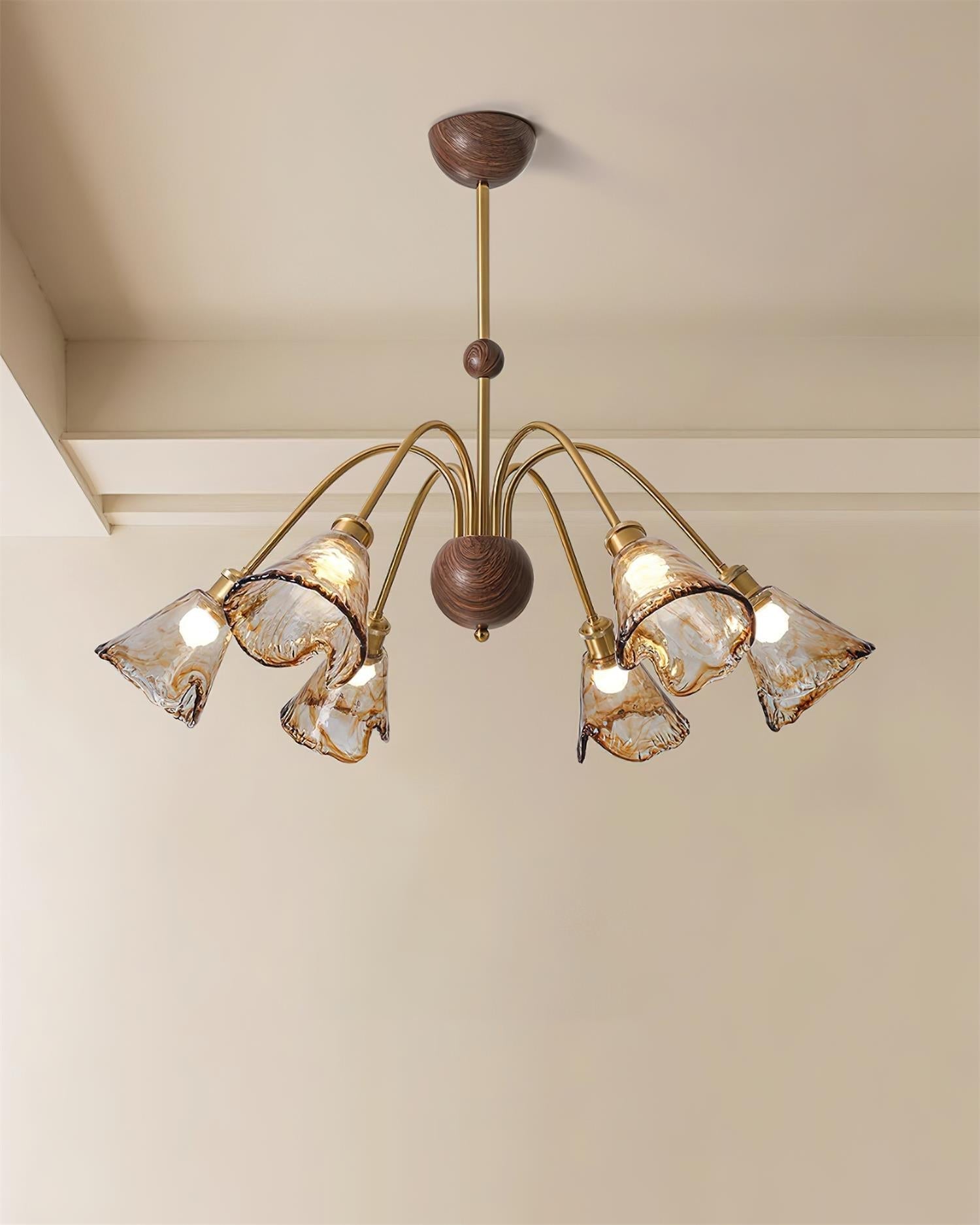 Beyona Amber Glass Chandelier