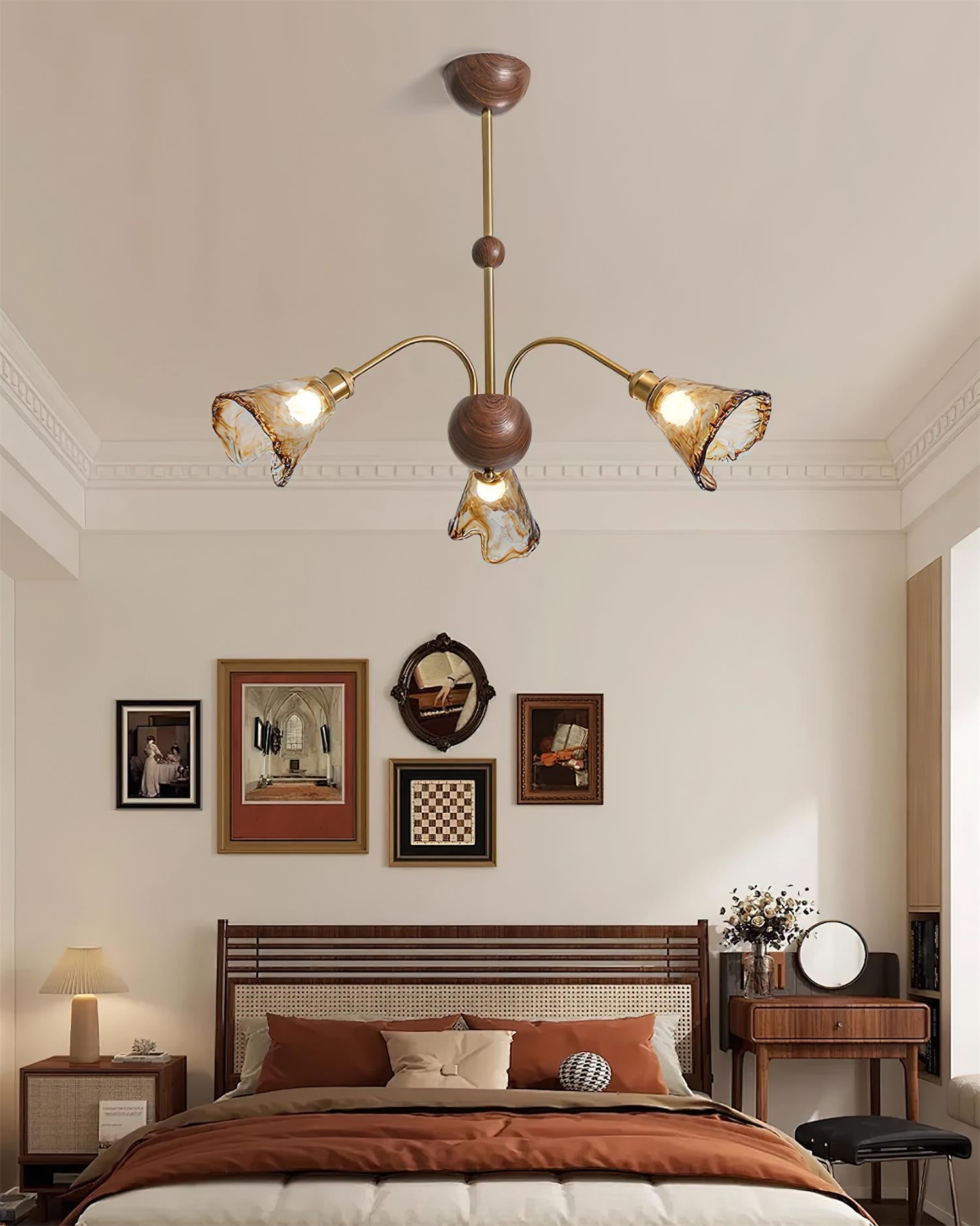 Beyona Amber Glass Chandelier