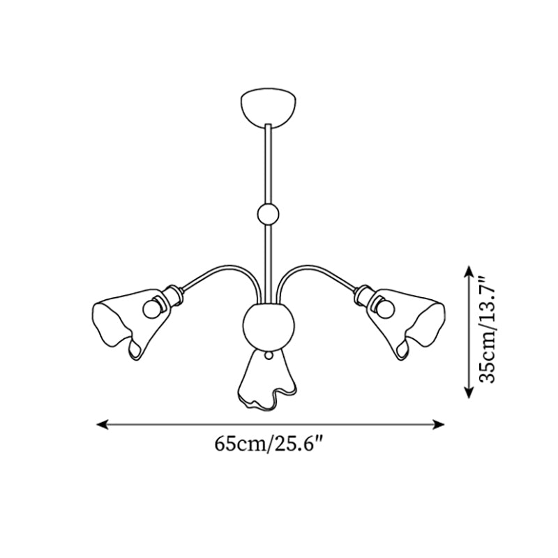Beyona Amber Glass Chandelier