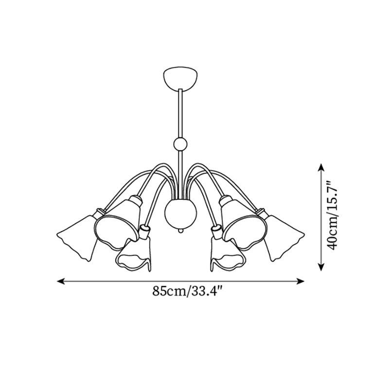 Beyona Amber Glass Chandelier