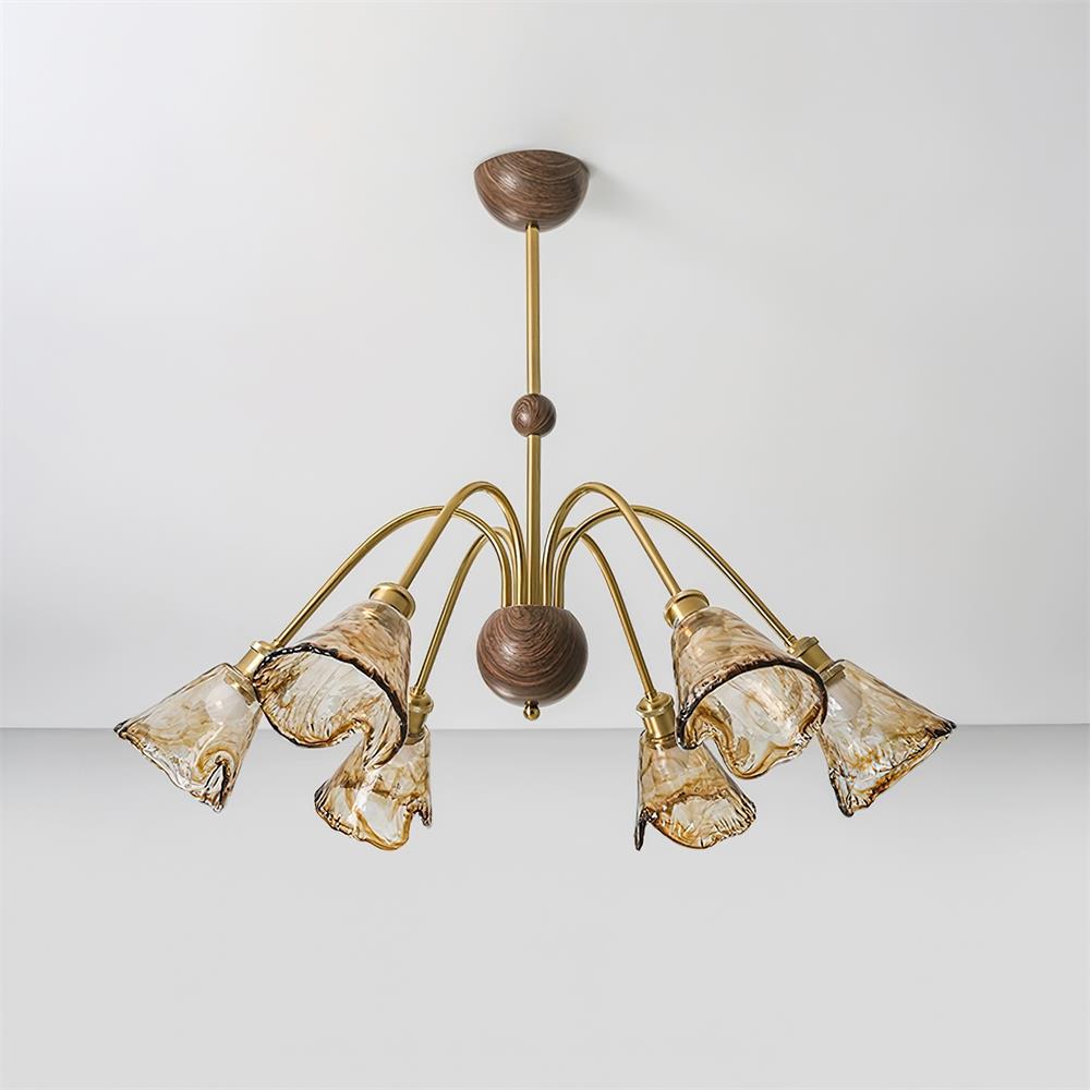 Beyona Amber Glass Chandelier