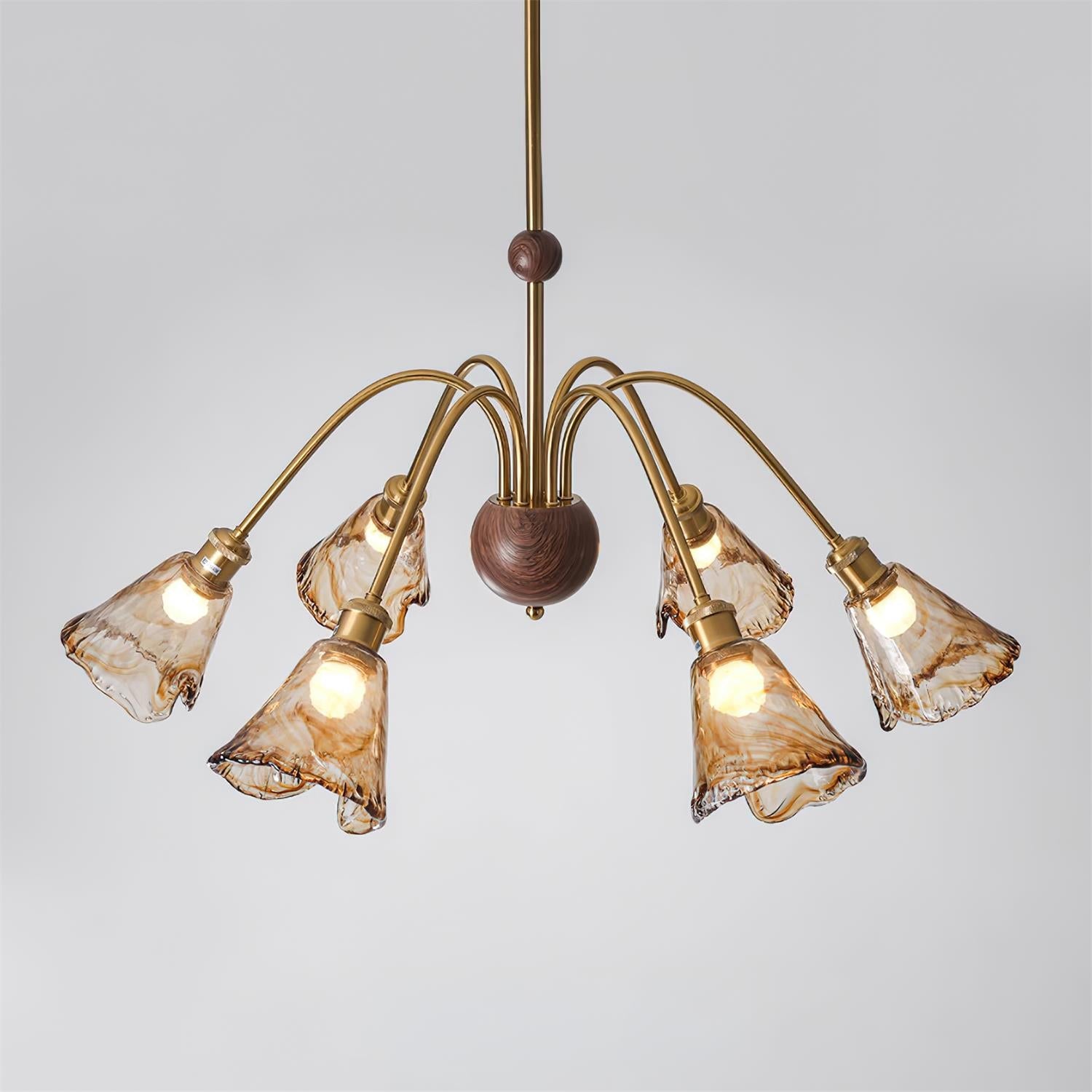 Beyona Amber Glass Chandelier