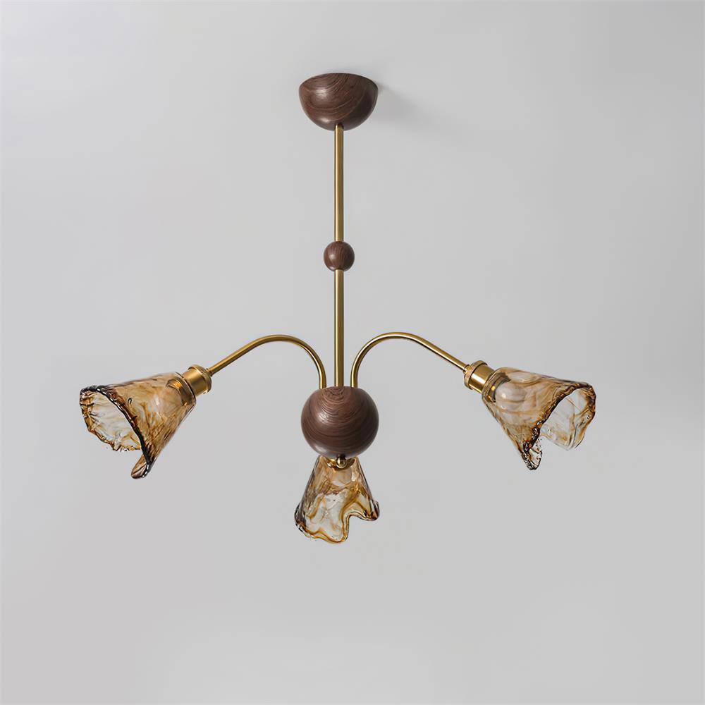 Beyona Amber Glass Chandelier