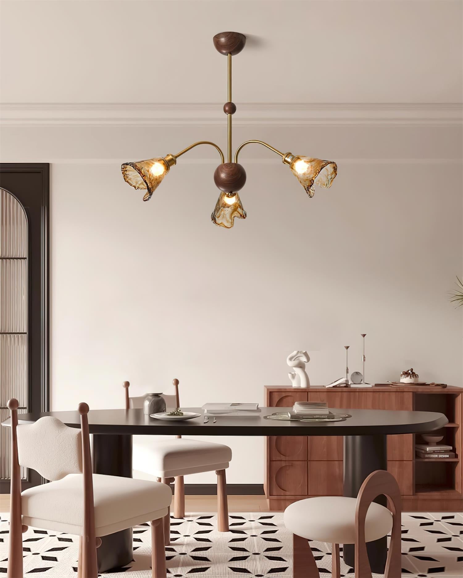 Beyona Amber Glass Chandelier
