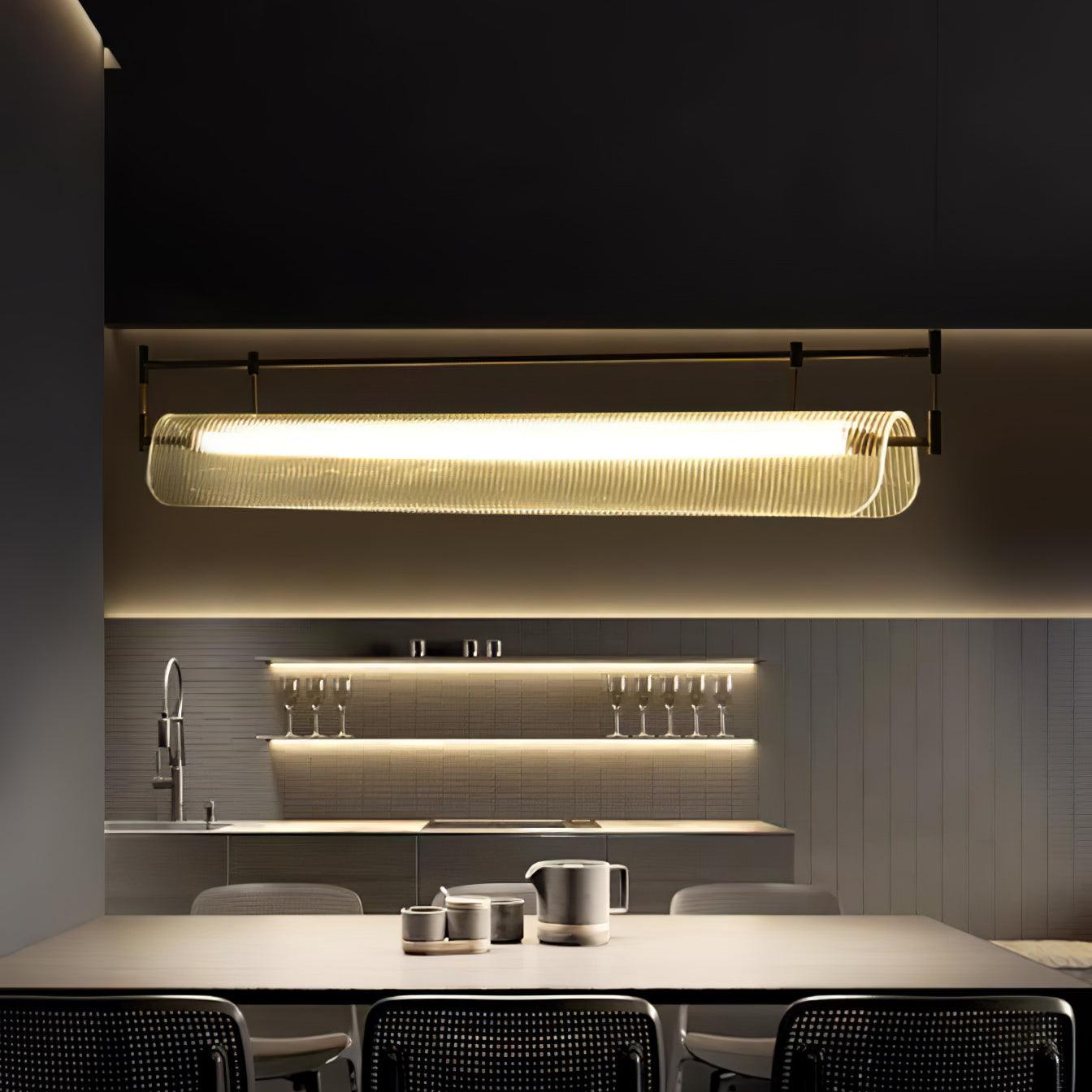 Meldo Chandelier Linear Strip Acrylic Long-Neutral Decor
