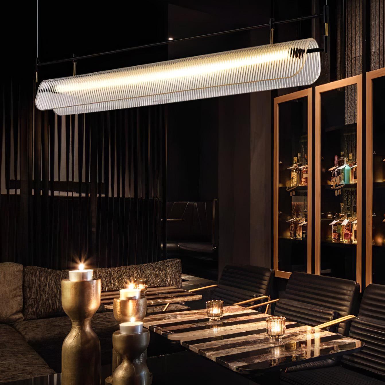 Meldo Chandelier Linear Strip Acrylic Long-Neutral Decor