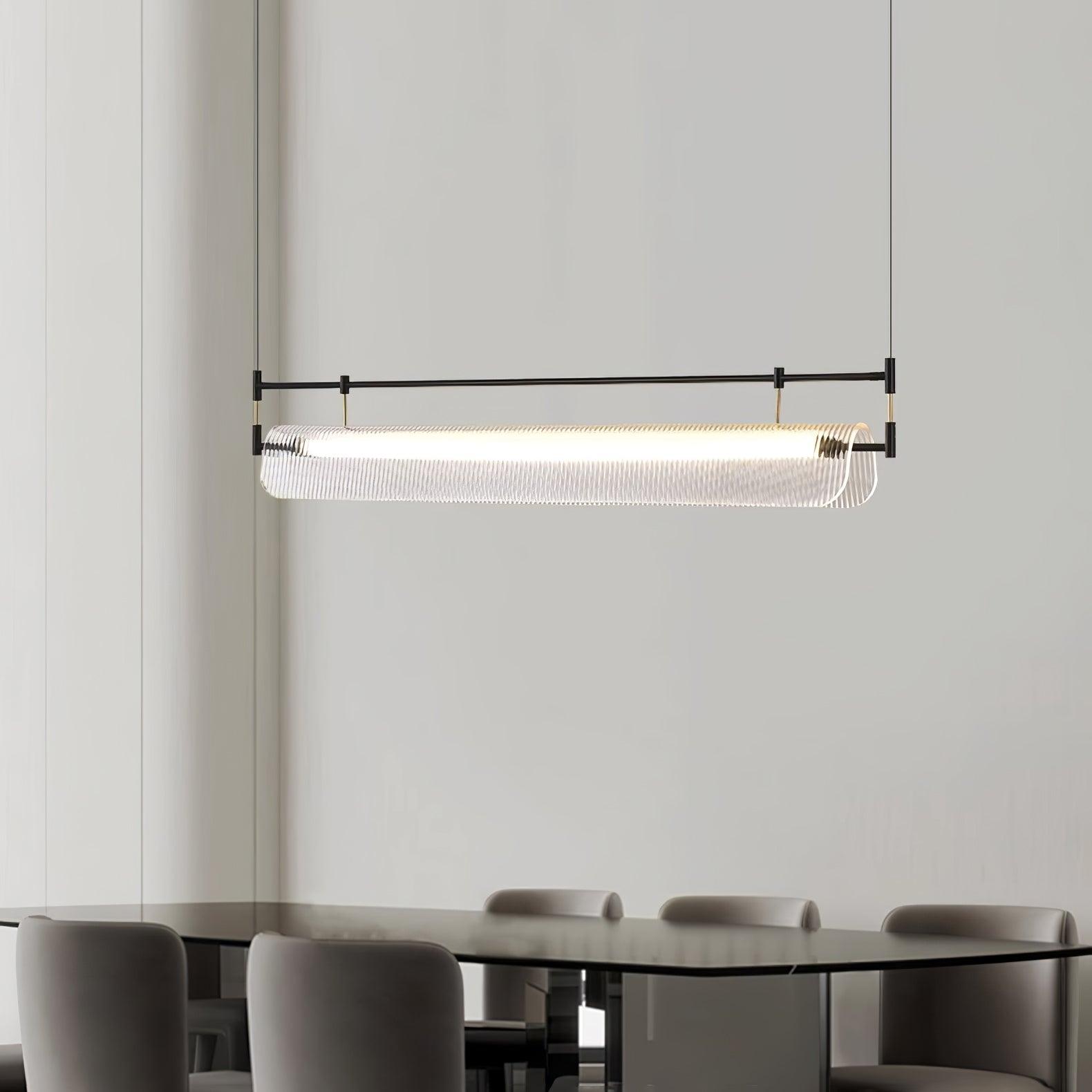Meldo Chandelier Linear Strip Acrylic Long-Neutral Decor