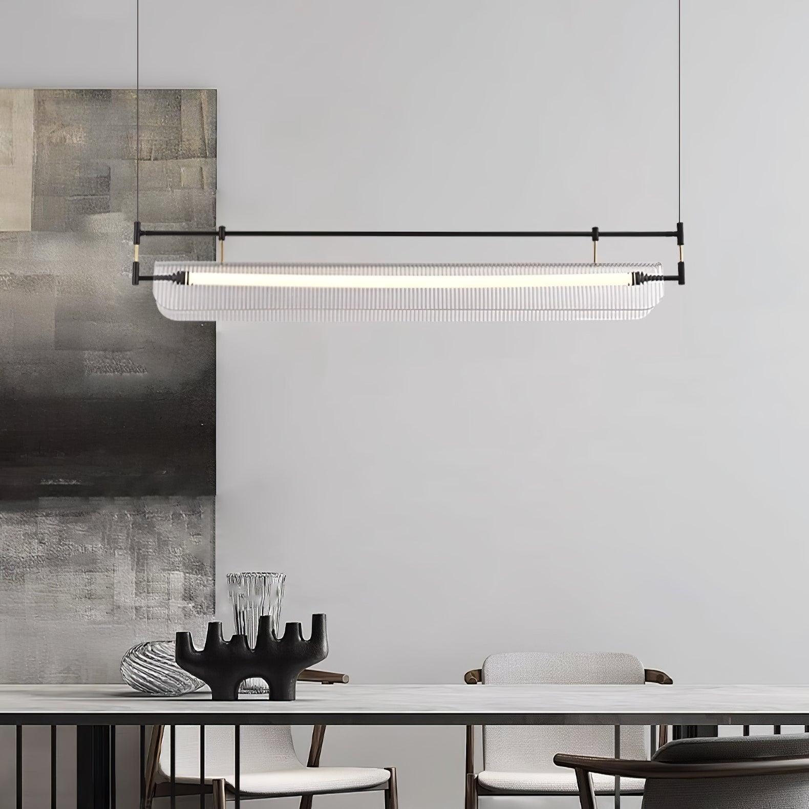 Meldo Chandelier Linear Strip Acrylic Long-Neutral Decor