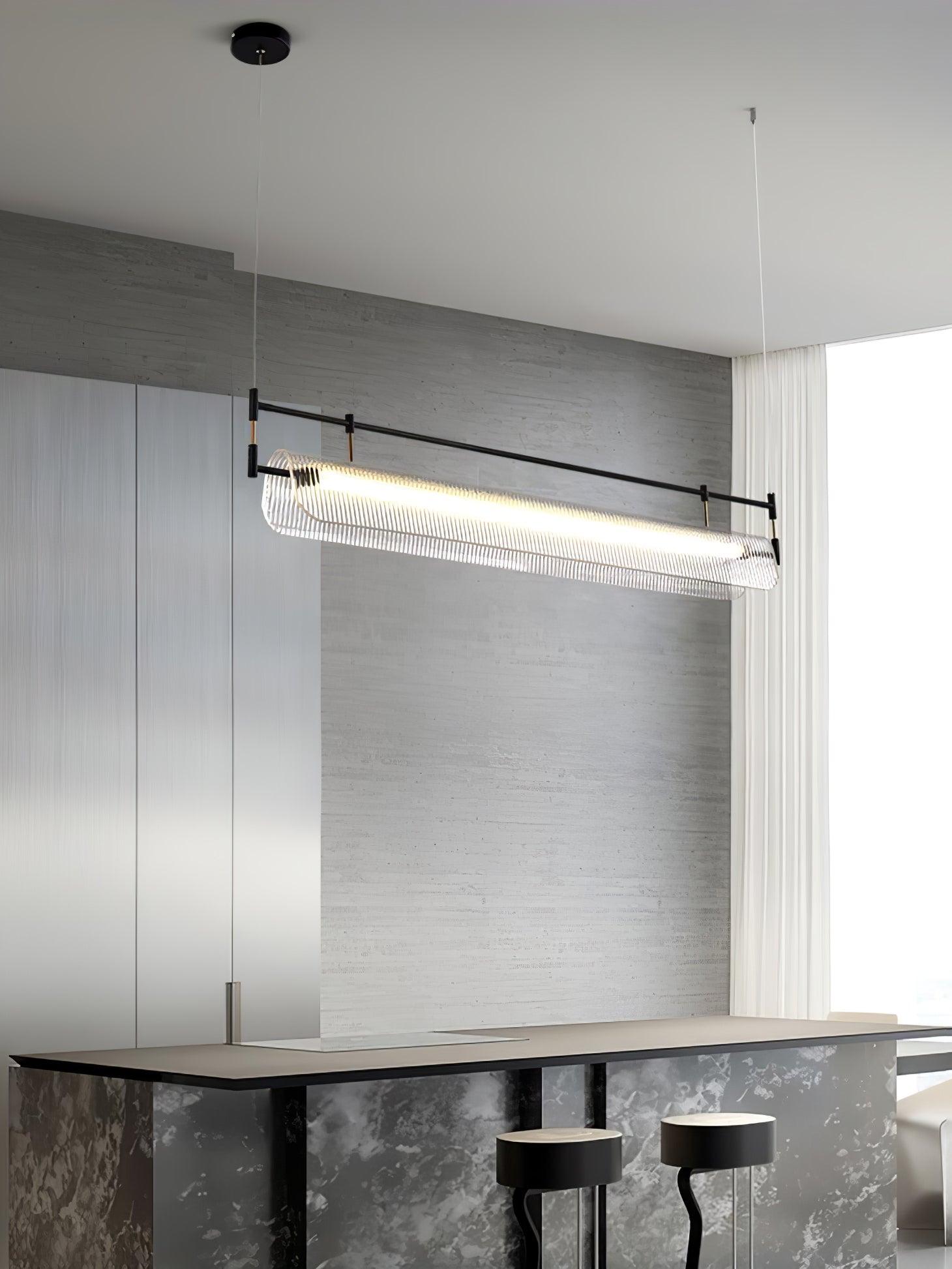 Meldo Chandelier Linear Strip Acrylic Long-Neutral Decor