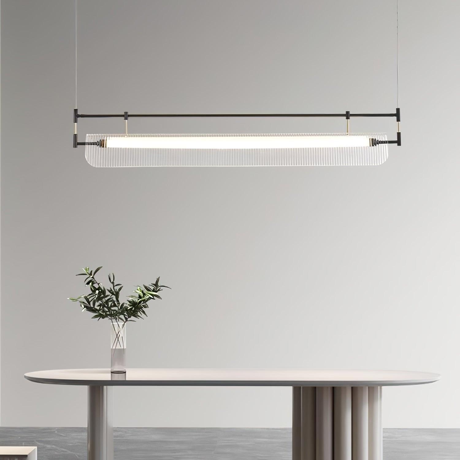 Meldo Chandelier Linear Strip Acrylic Long-Neutral Decor