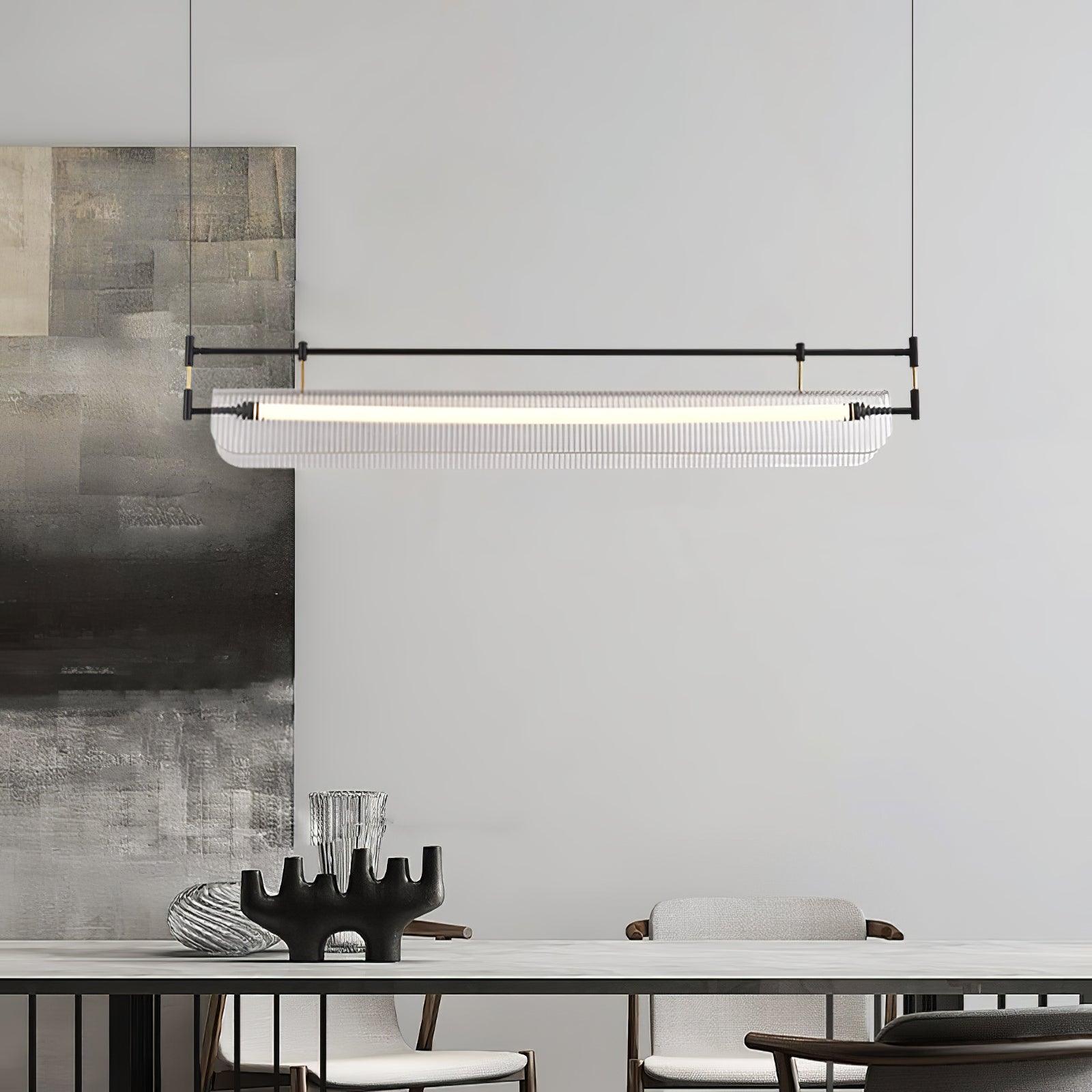 Meldo Chandelier Linear Strip Acrylic Long-Neutral Decor