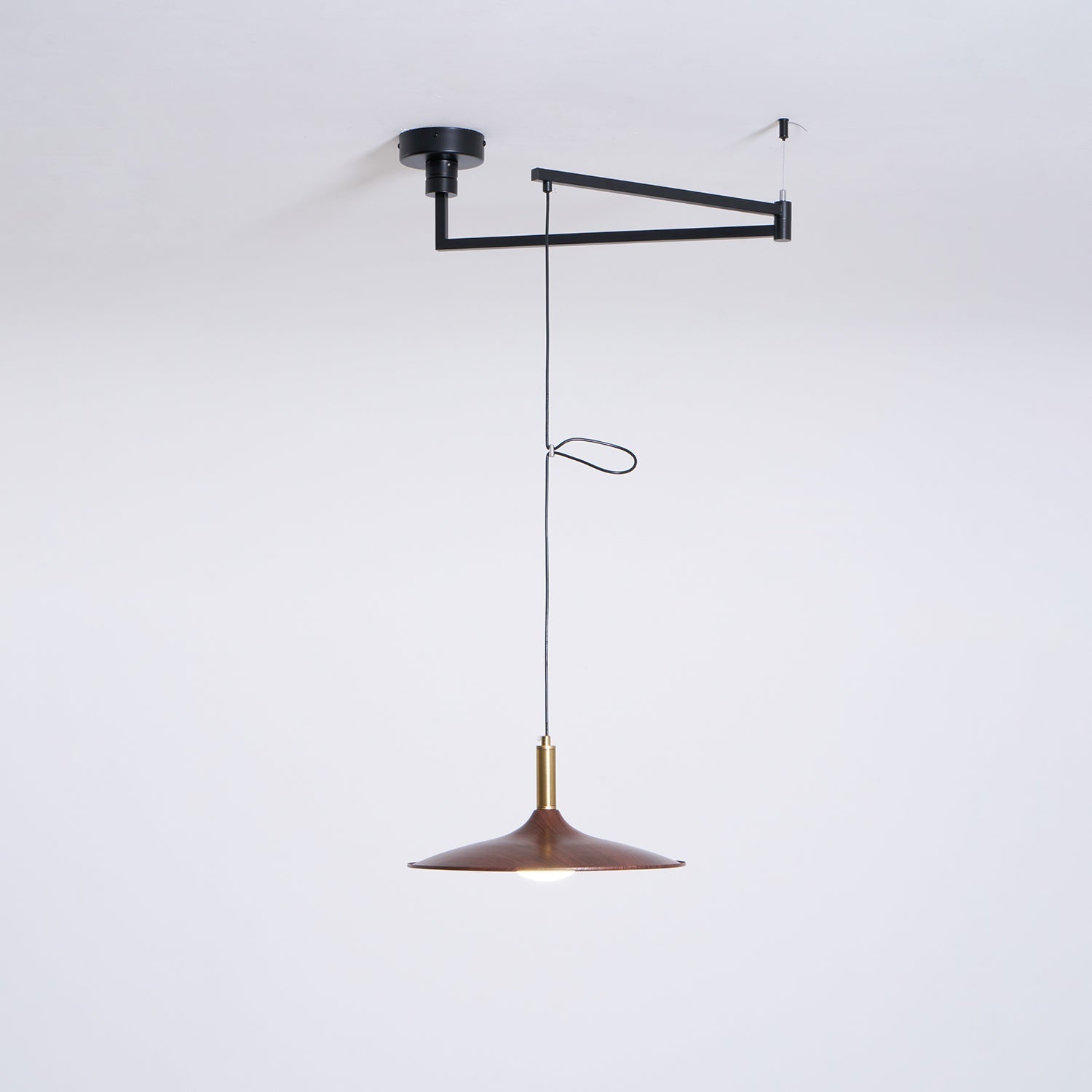 Qylor Swing Arm Pendant Lamp-Neutral Decor
