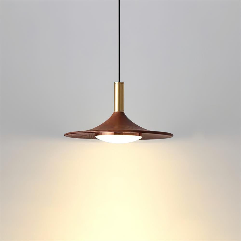 Pend­­ant Light  Hat Shape  Midcentury