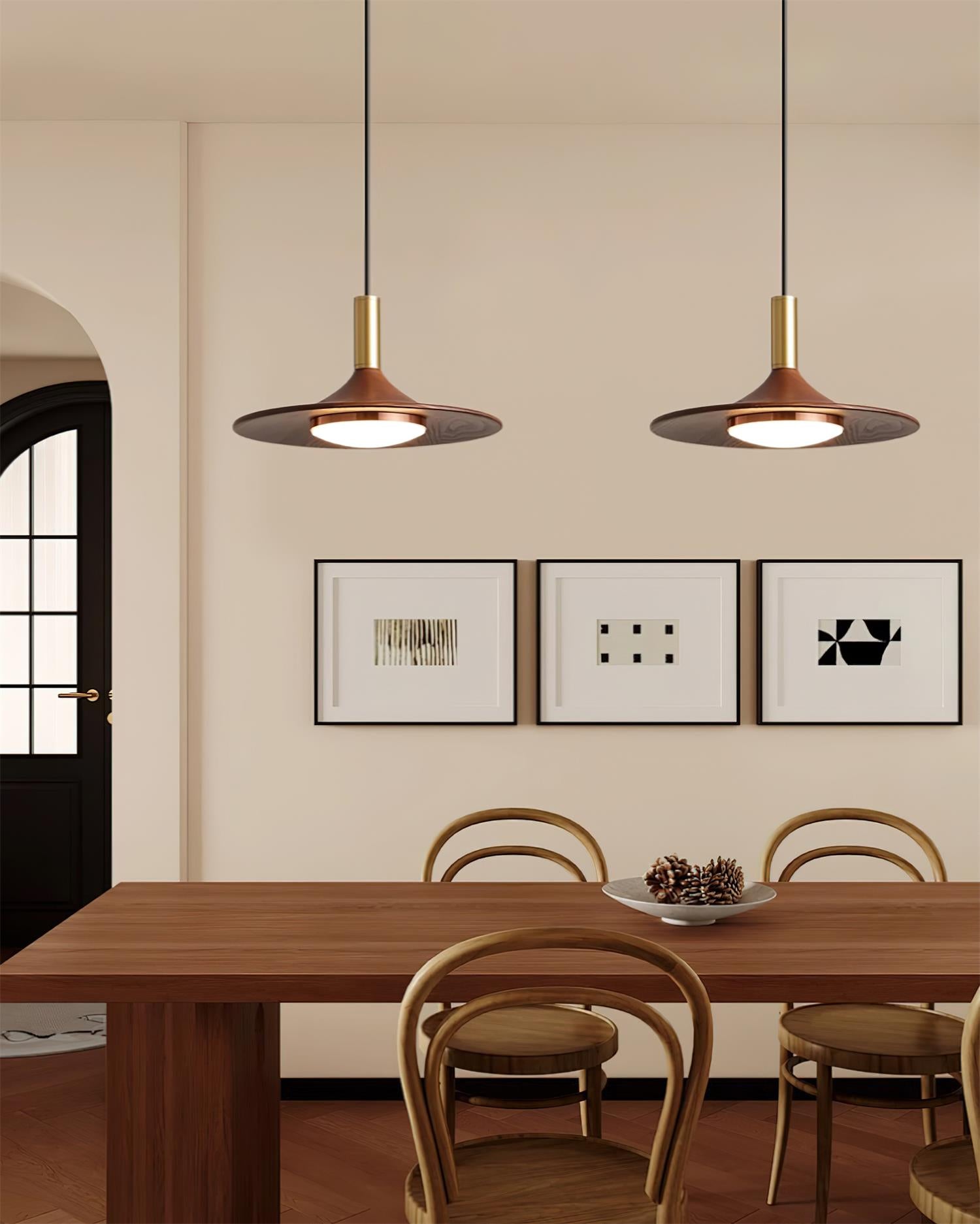 Pend­­ant Light  Hat Shape  Midcentury