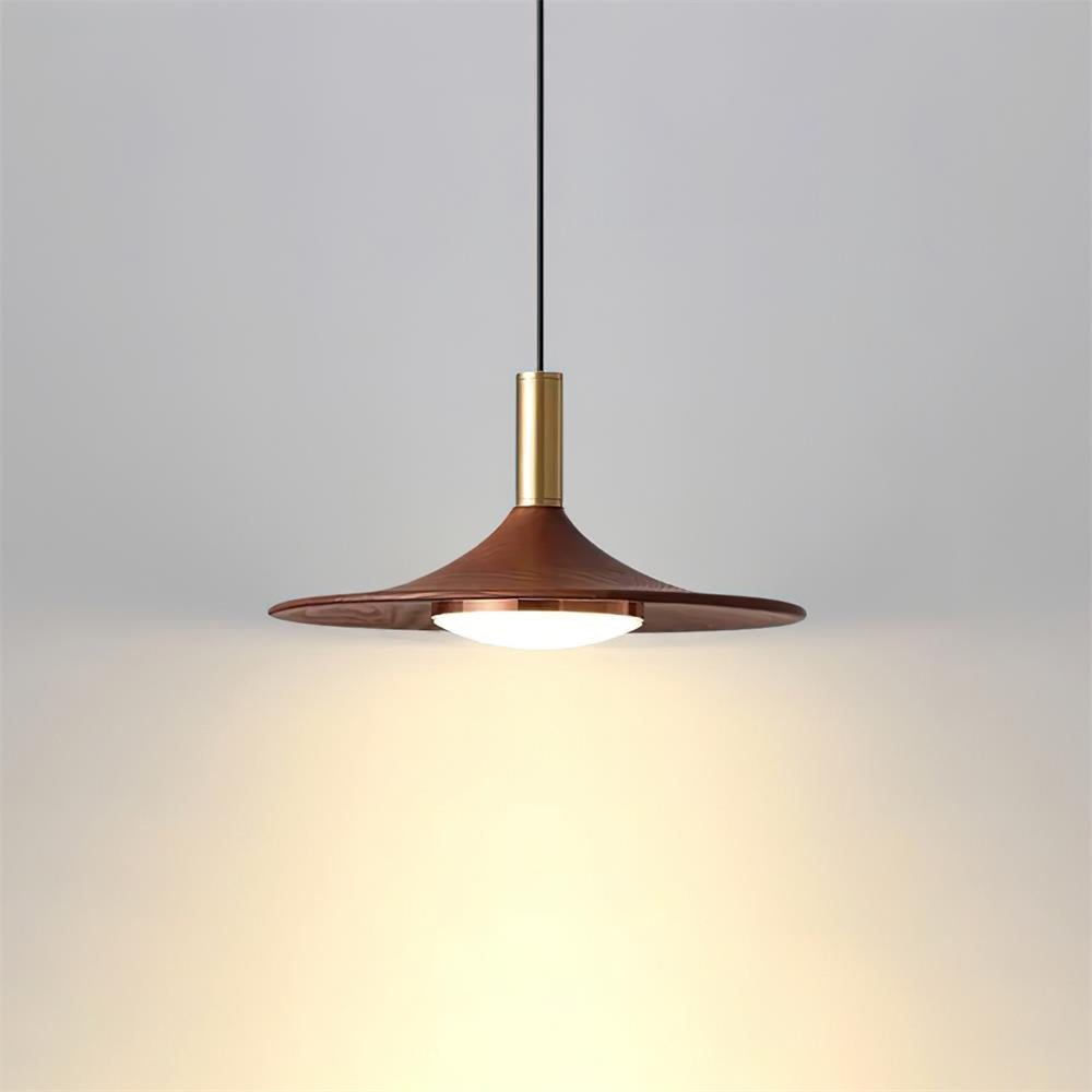 Pend­­ant Light  Hat Shape  Midcentury