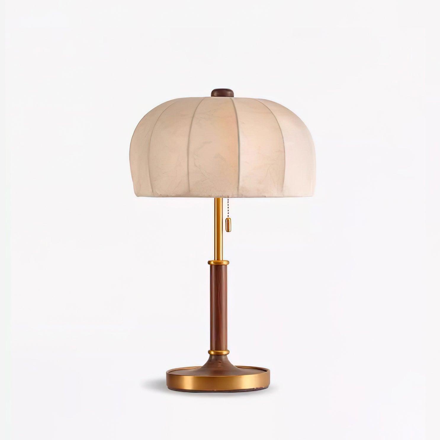 Nalemu Wood Fabric Retro Table Lamp-Neutral Decor