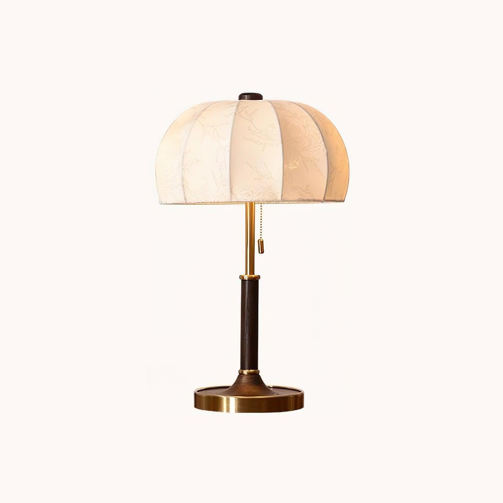 Nalemu Wood Fabric Retro Table Lamp-Neutral Decor
