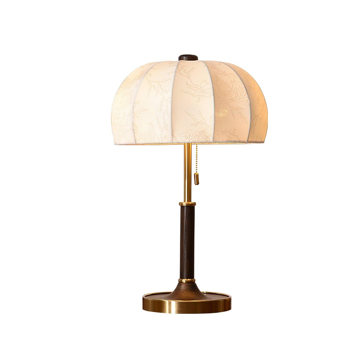 Nalemu Wood Fabric Retro Table Lamp-Neutral Decor