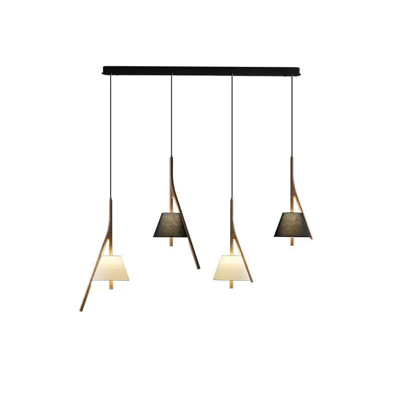 Zovenarae Triangular Wood Pendant Light-Neutral Decor