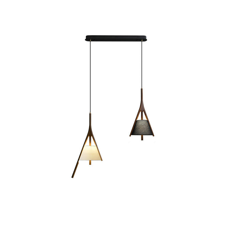 Zovenarae Triangular Wood Pendant Light-Neutral Decor