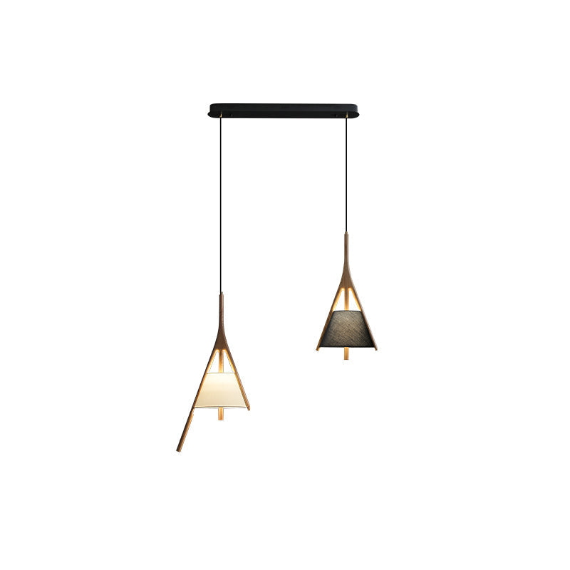 Zovenarae Triangular Wood Pendant Light-Neutral Decor