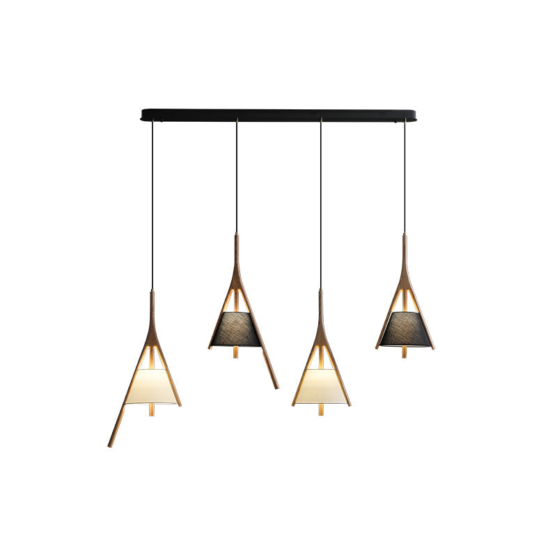 Zovenarae Triangular Wood Pendant Light-Neutral Decor