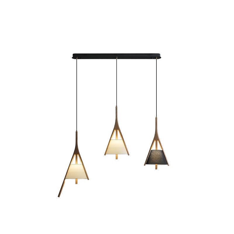 Zovenarae Triangular Wood Pendant Light-Neutral Decor