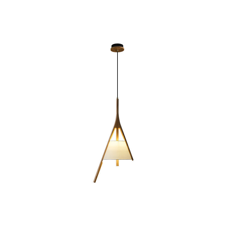 Zovenarae Triangular Wood Pendant Light-Neutral Decor
