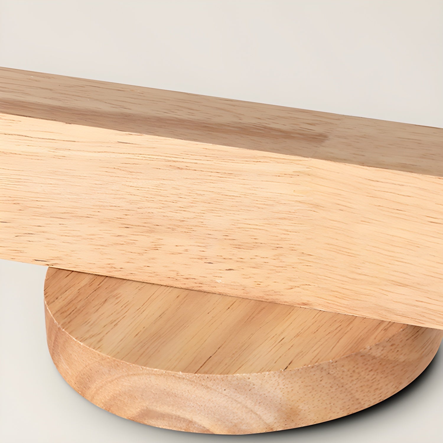 Solara Ceiling Lamp Natural Wood Beam with Spotlight-Neutral Decor