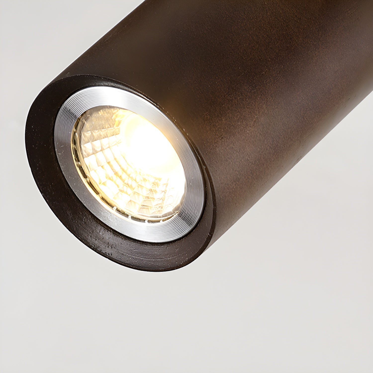 Solara Ceiling Lamp Natural Wood Beam with Spotlight-Neutral Decor