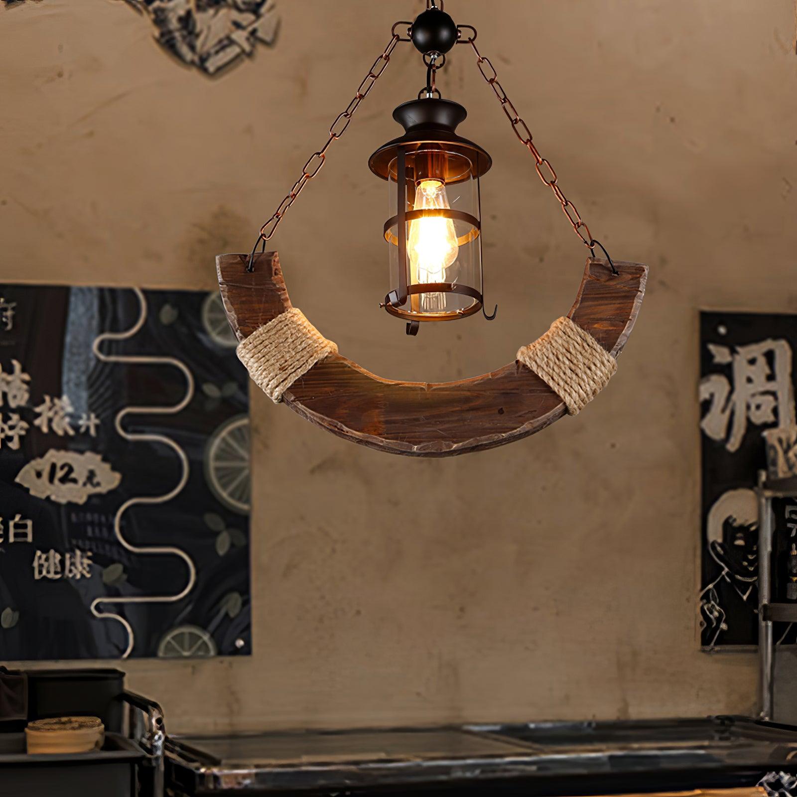 Aurzorir Vintage Wood Chandelier-Neutral Decor