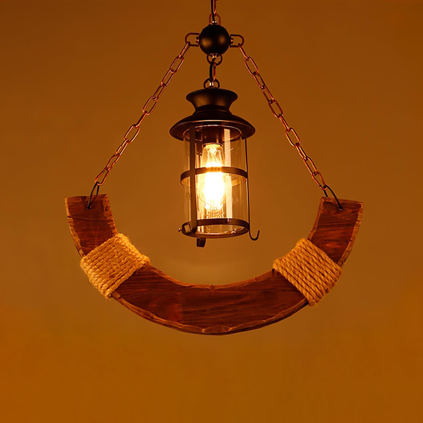 Aurzorir Vintage Wood Chandelier-Neutral Decor