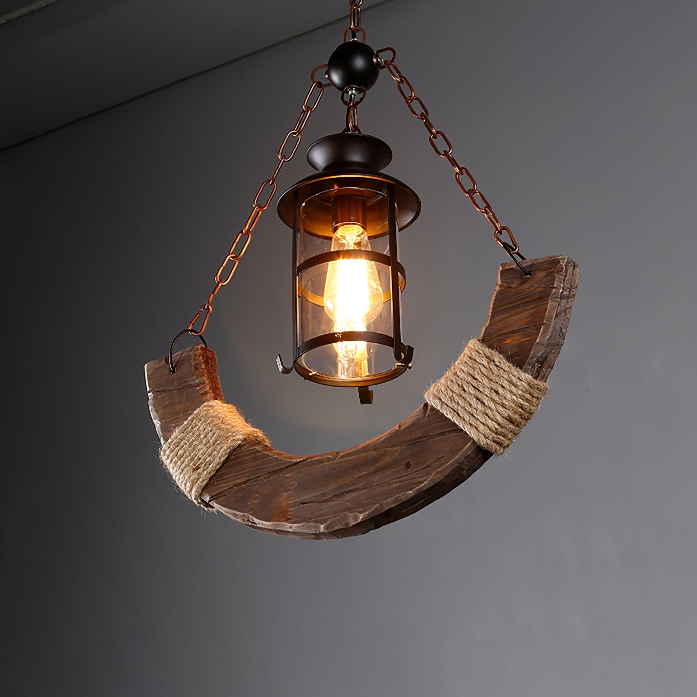 Aurzorir Vintage Wood Chandelier-Neutral Decor