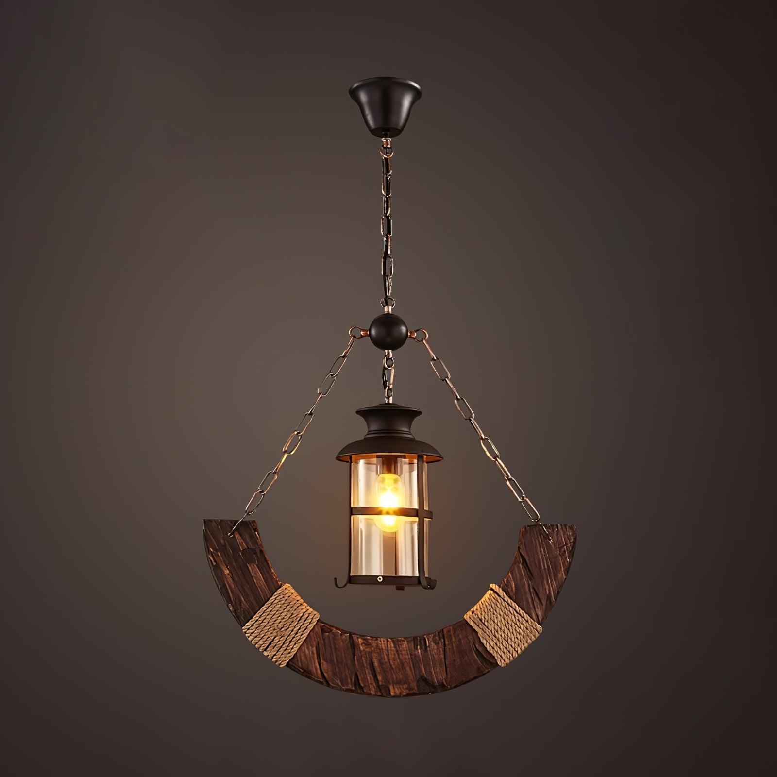 Aurzorir Vintage Wood Chandelier-Neutral Decor
