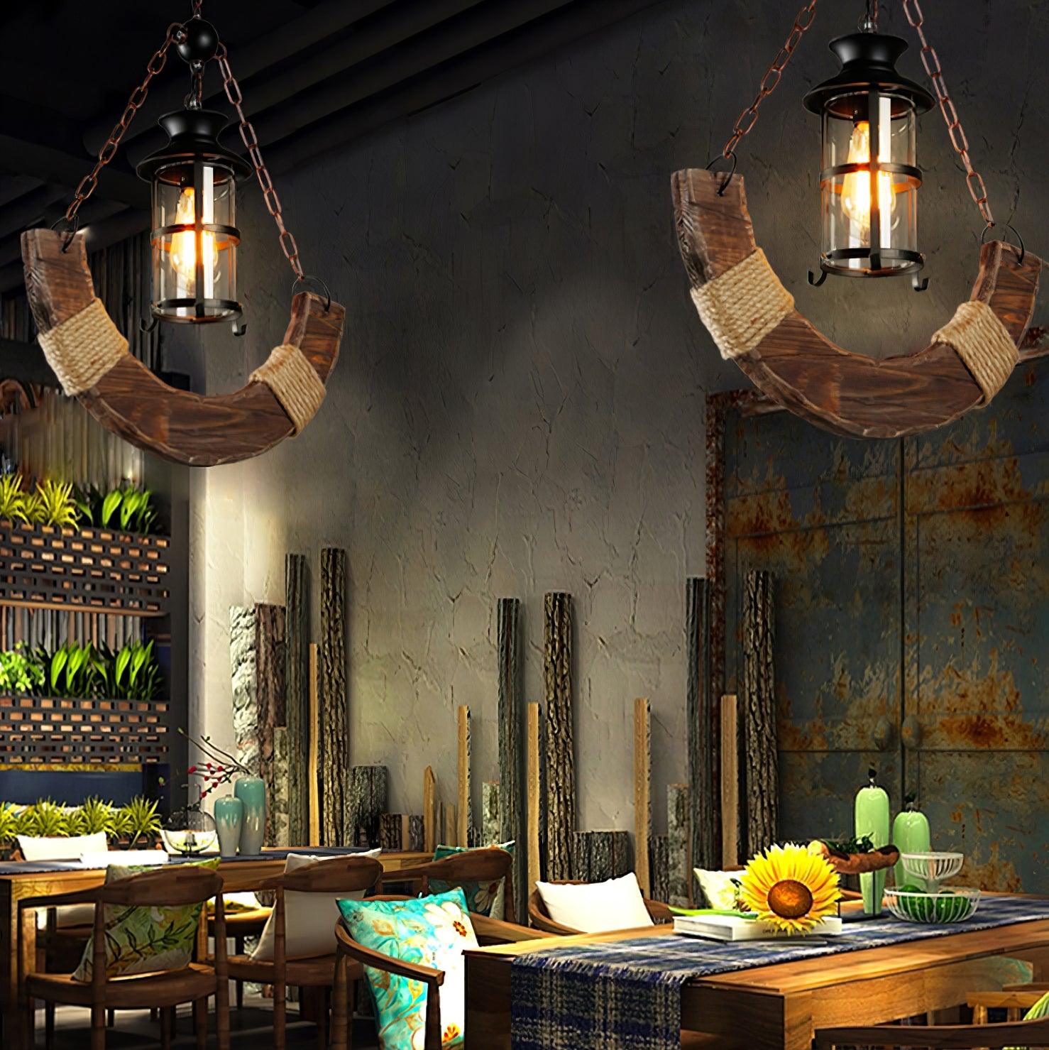 Aurzorir Vintage Wood Chandelier-Neutral Decor