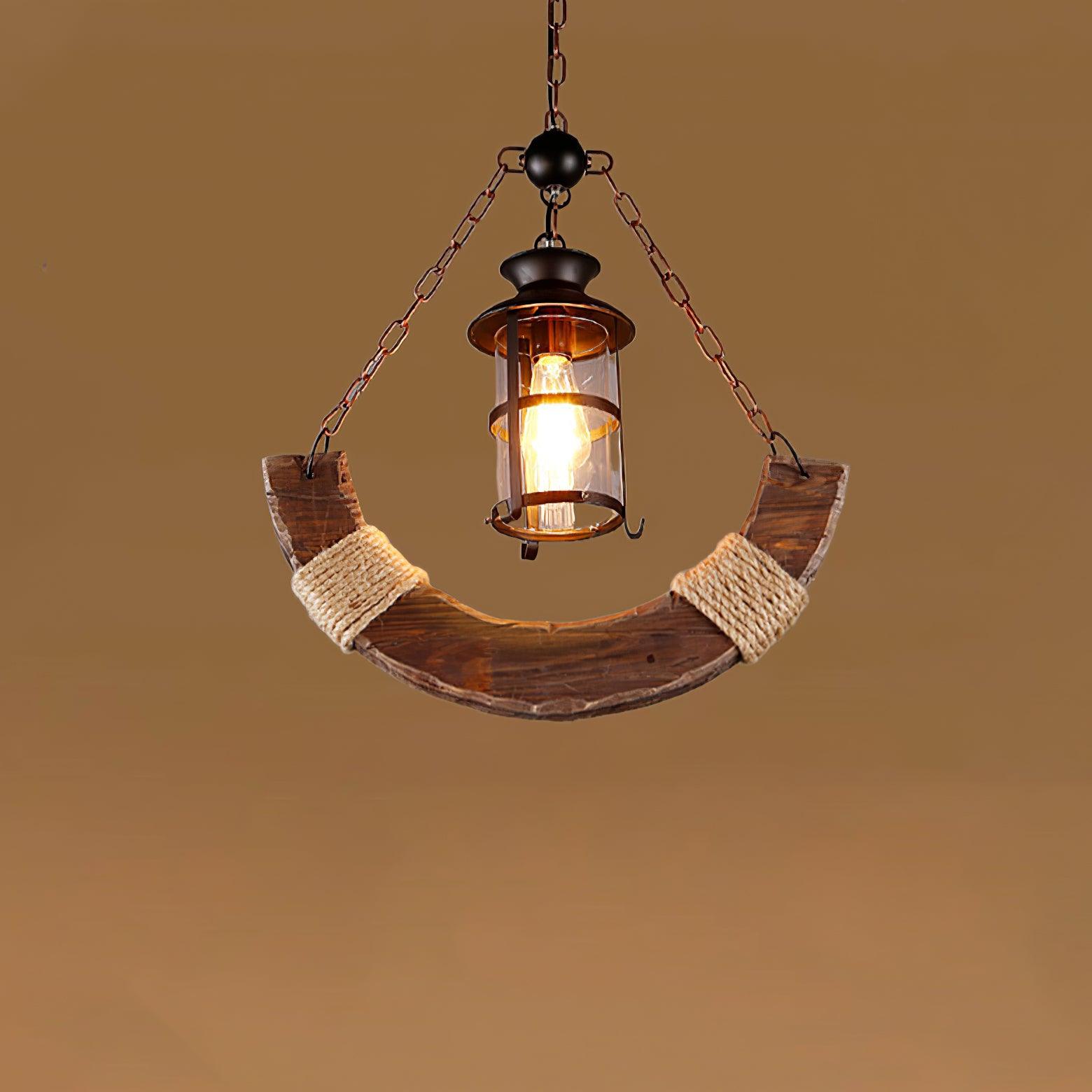 Aurzorir Vintage Wood Chandelier-Neutral Decor