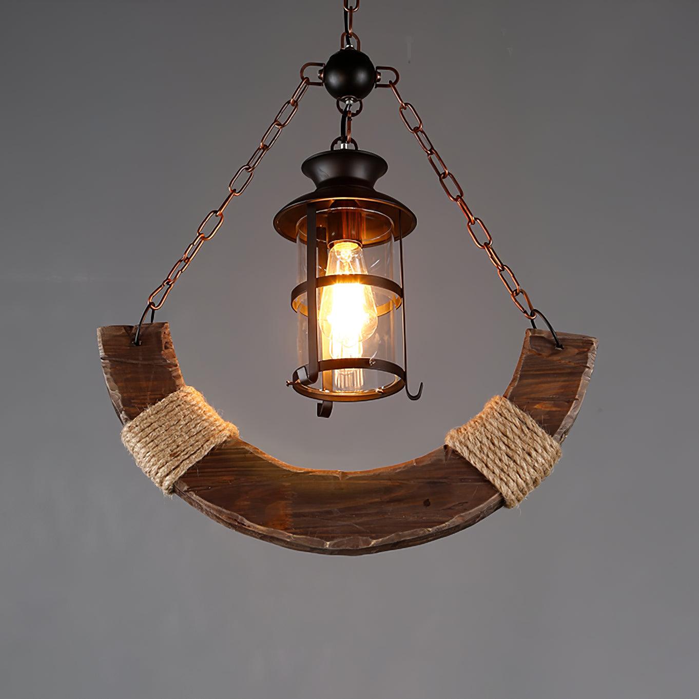 Aurzorir Vintage Wood Chandelier-Neutral Decor