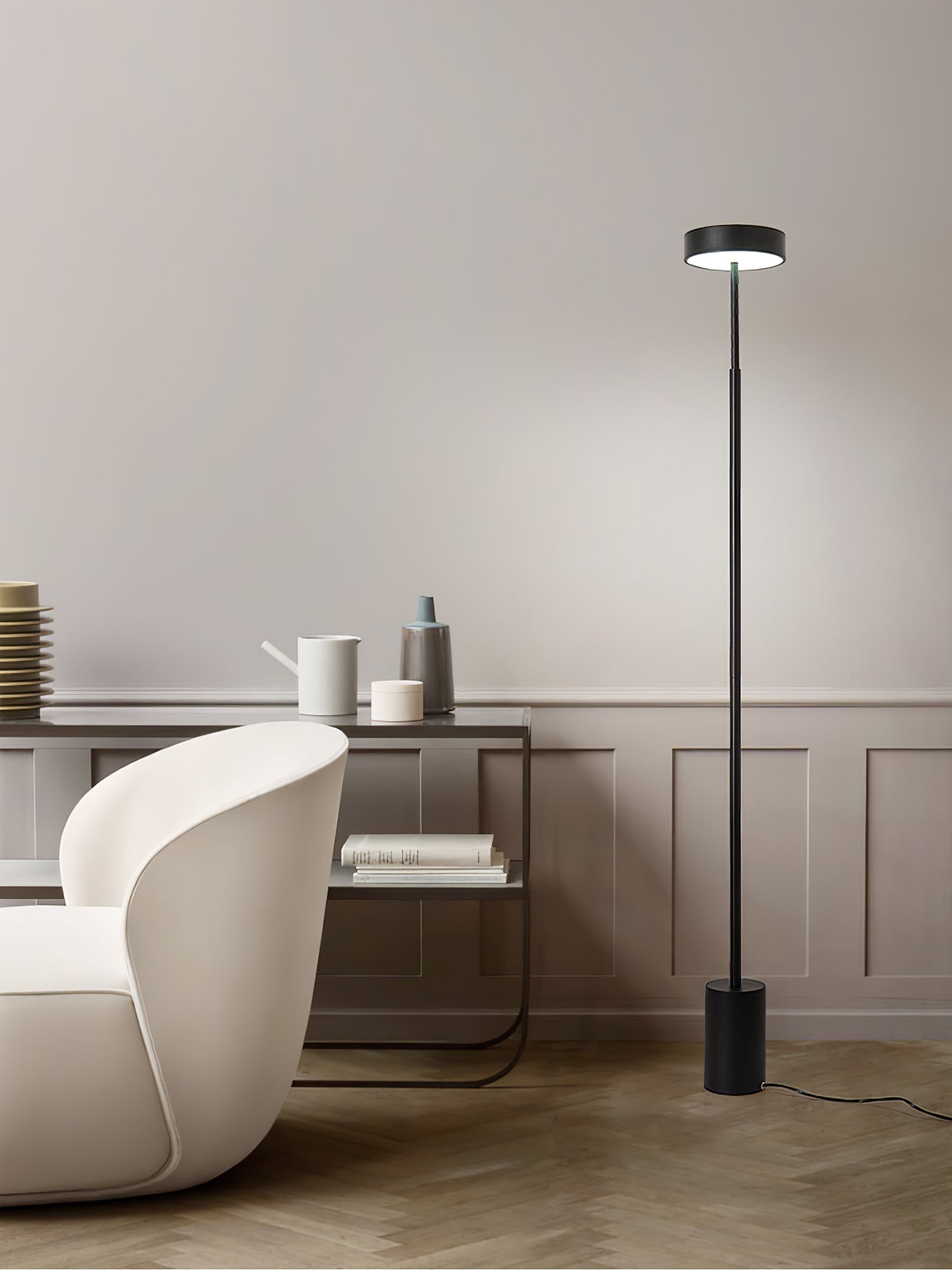 Circa Minimalist Rotatable Floor Lamp-Neutral Decor